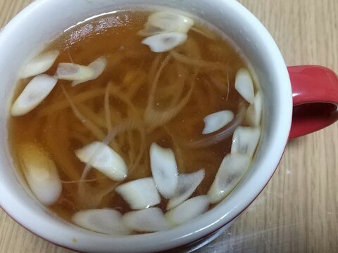 もやしと長ネギの中華スープ